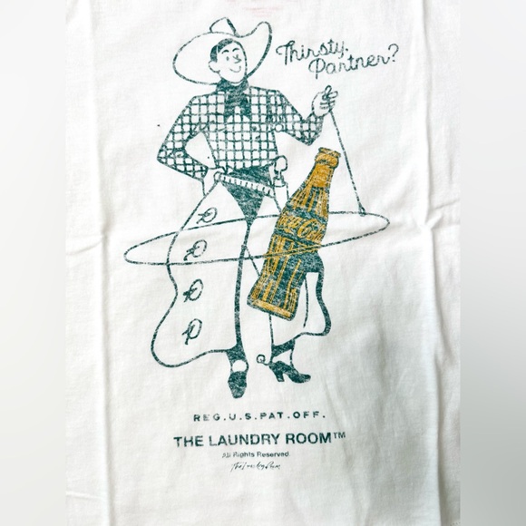 NWT- The Laundry Room x Coca Cola Revolve Thirsty Partner Graphic Ringer Tee - Picture 4 of 11